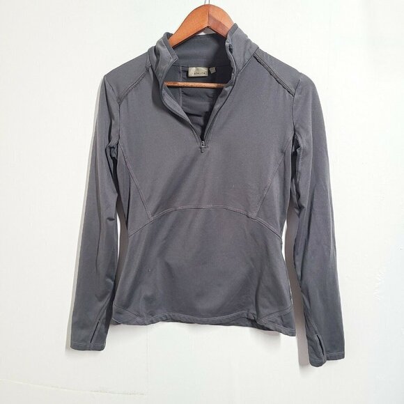 Athleta Women's Athletic Jacket Lightweight Pullover Quarter Zip Gray Size Small - Picture 2 of 9